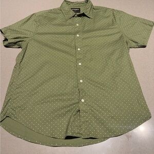 Bonobos Riviera Short Sleeve Green Polka Dot Men's Shirt